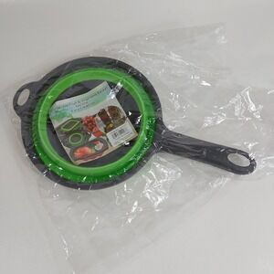Hand-Held Silicone Collapsible Strainer Colander Flat‎ Storage